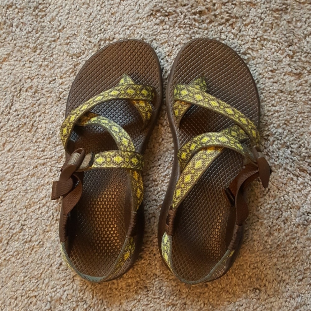 Green and Brown Chacos